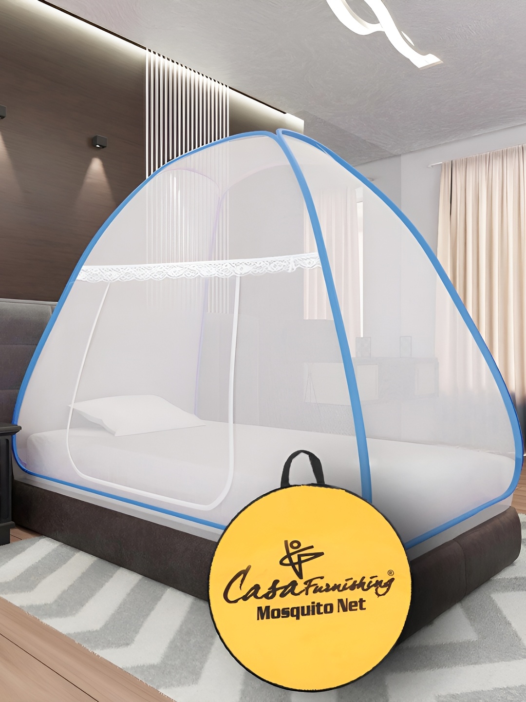 

Aura Blue & White Tent Mosquito Net