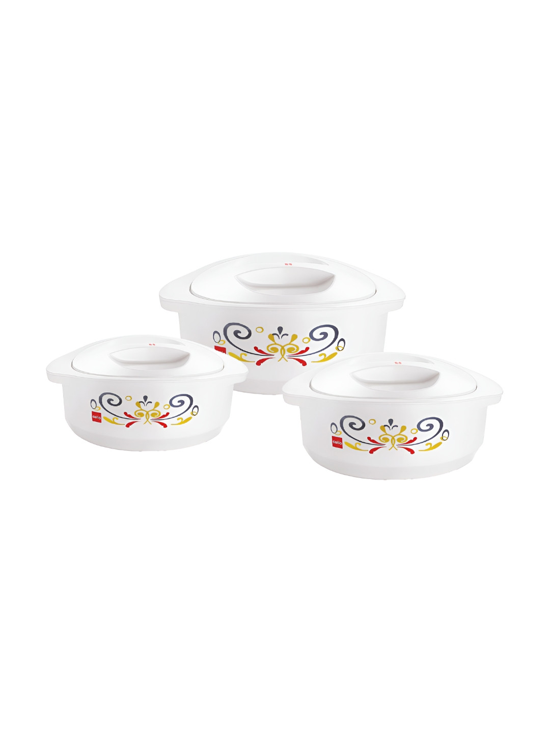 

Cello Hot Treat White & Grey 3 Pieces Printed Insulated Casseroles (500, 850 & 1500 ml)