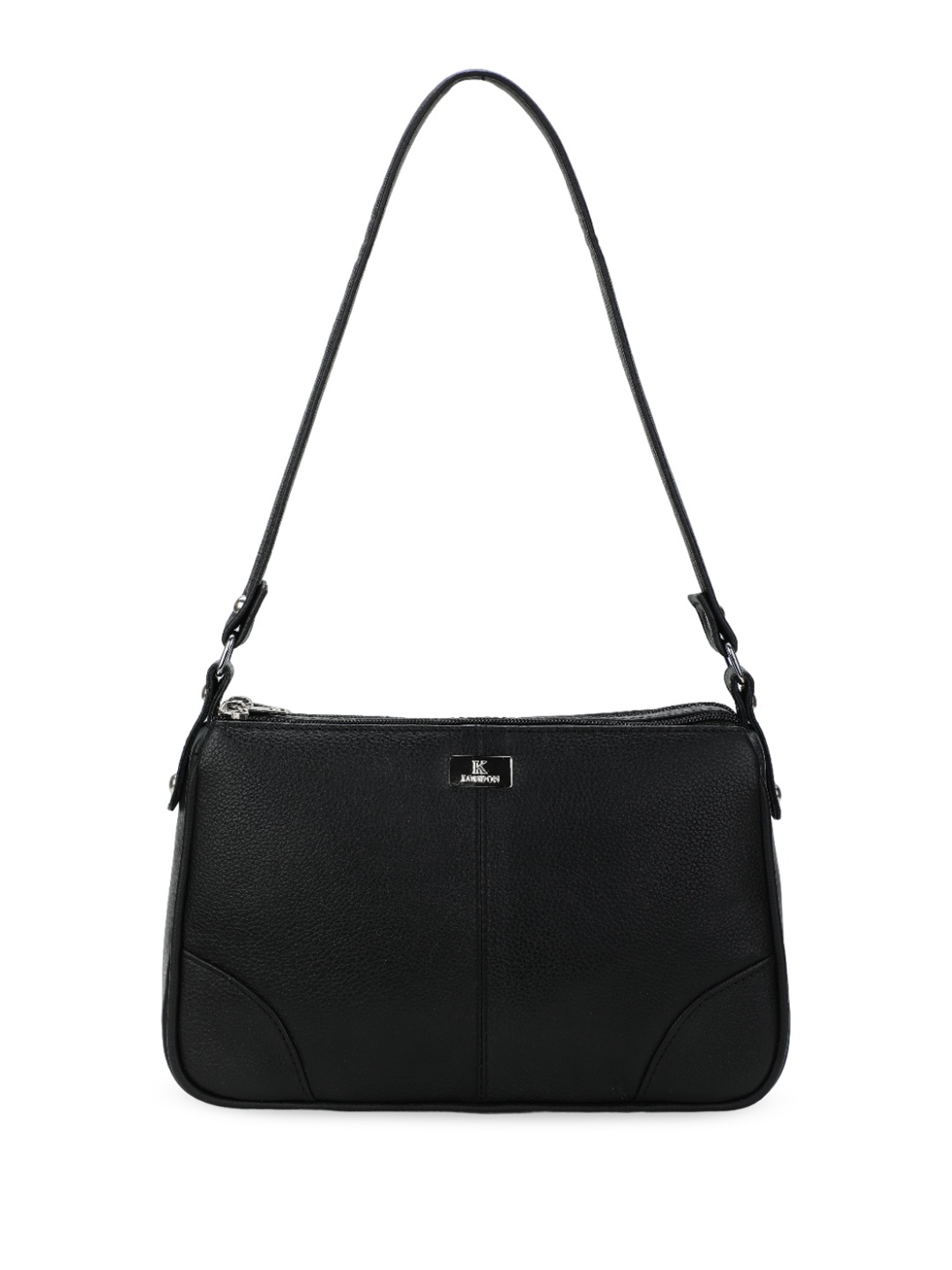 

K London Leather Structured Sling Bag, Black