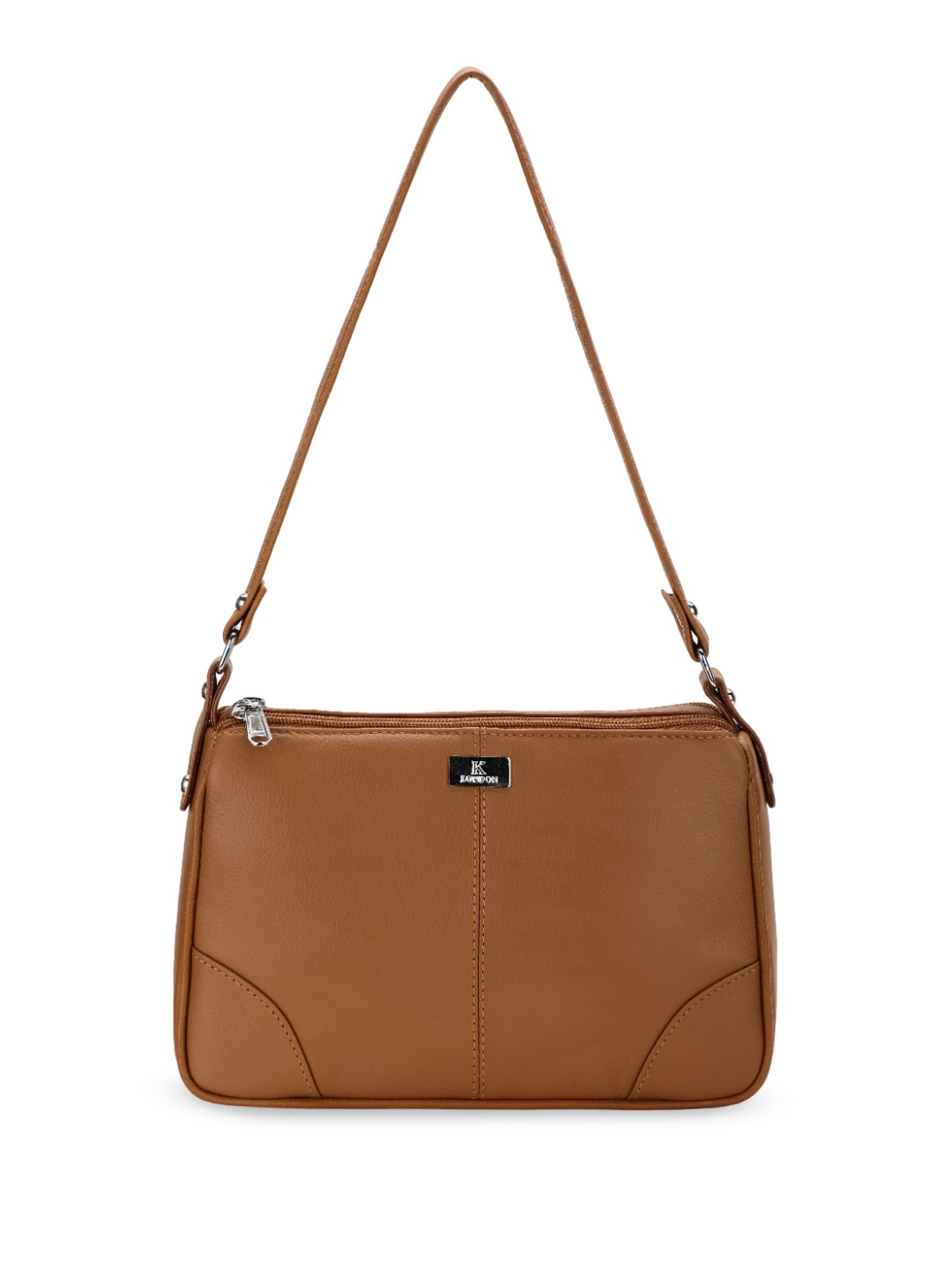 

K London Leather Structured Sling Bag, Tan