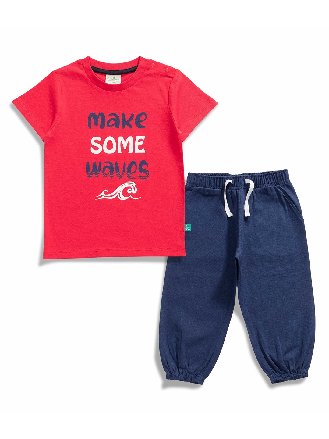 

JusCubs Boys Pure Cotton Shirt with Trousers, Red