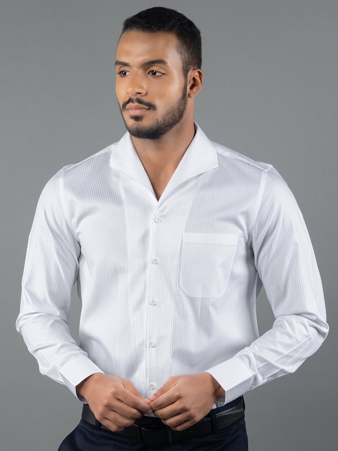 

LOUIS STITCH Comfort Cotton Opaque Formal Shirt, White