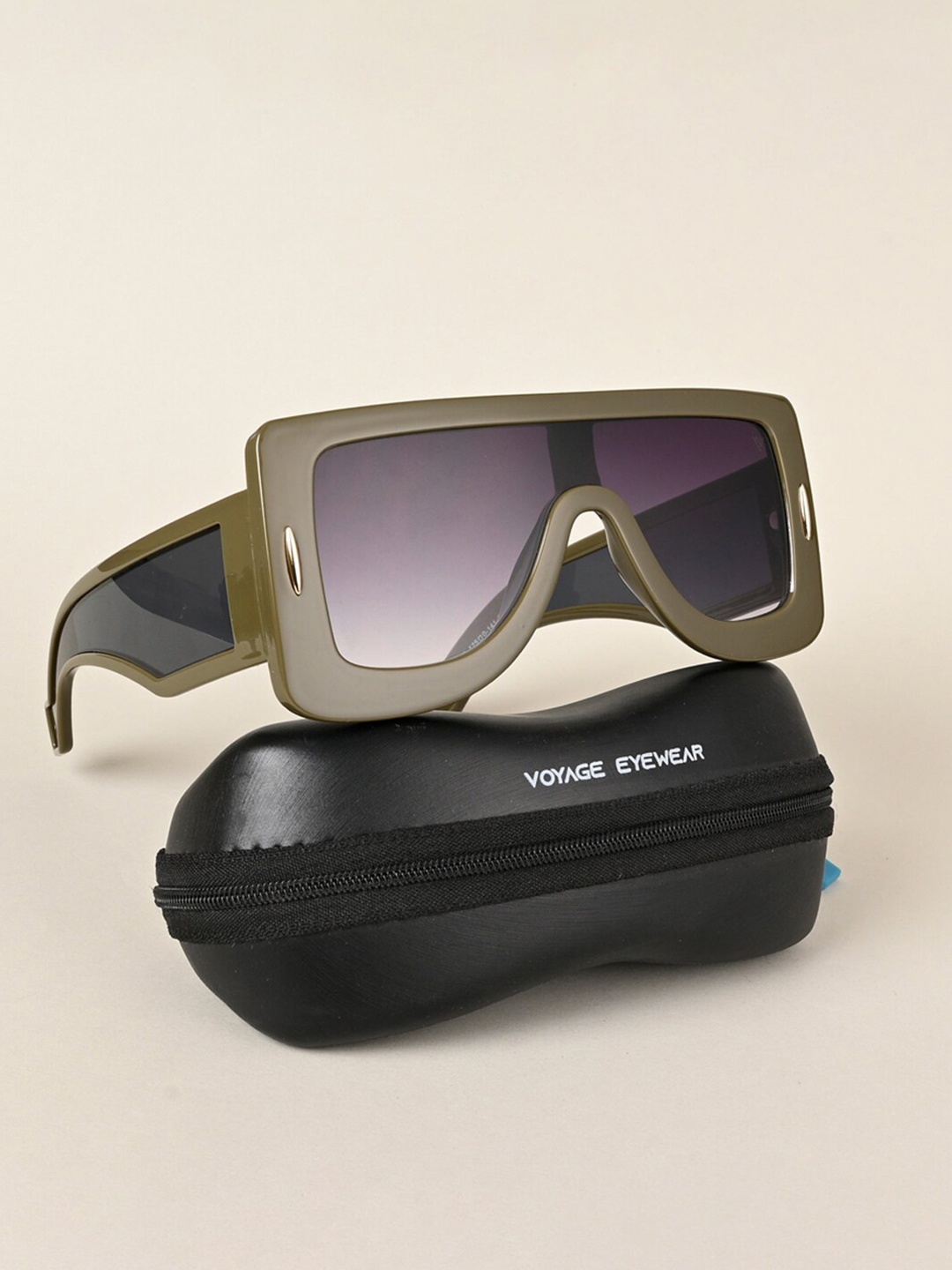 

Voyage Unisex Square Sunglasses with UV Protected Lens-3949MG4973, Grey