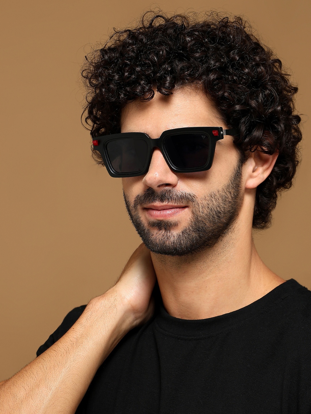 

Voyage Unisex Square Sunglasses with UV Protected Lens-23001MG4876, Black