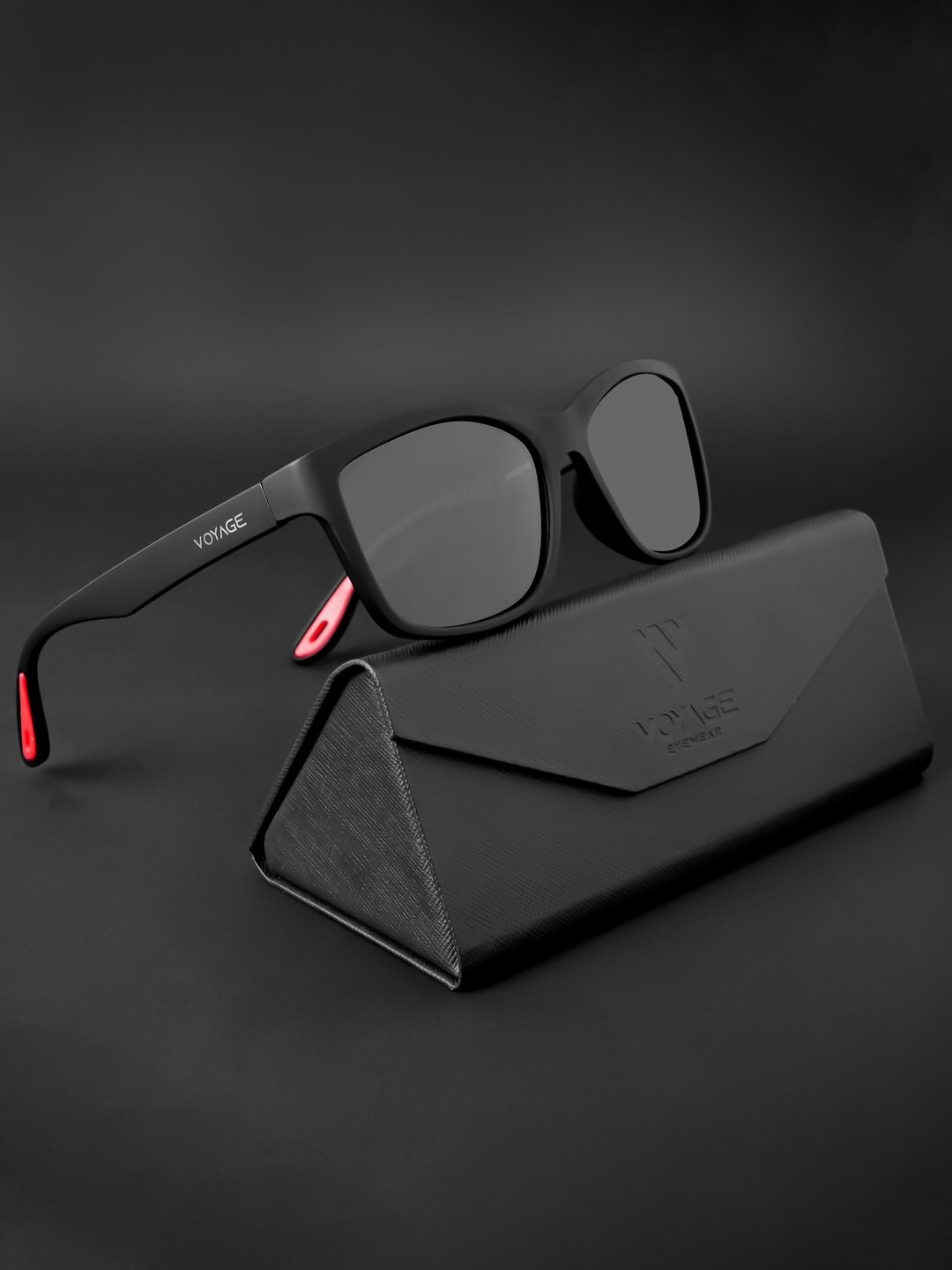 

Voyage Unisex Wayfarer Sunglasses with Polarised and UV Protected Lens-VY221006PMG5253, Black