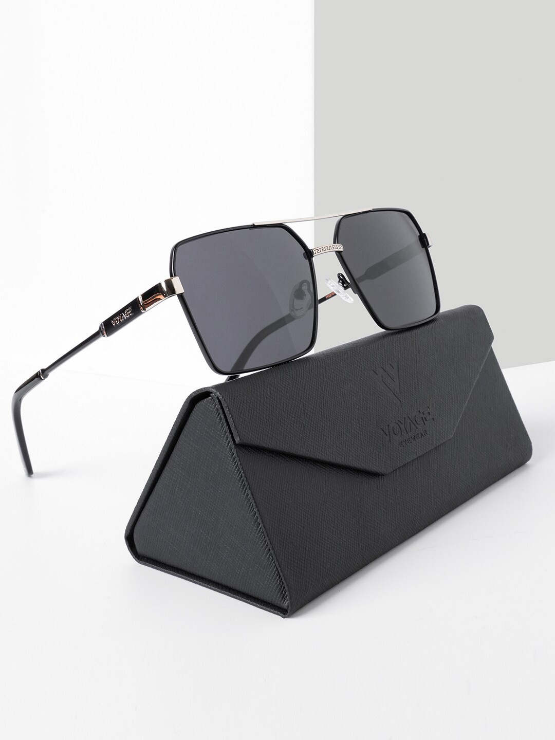 

Voyage Unisex Square Sunglasses with Polarised and UV Protected Lens-VY221014PMG5313, Black