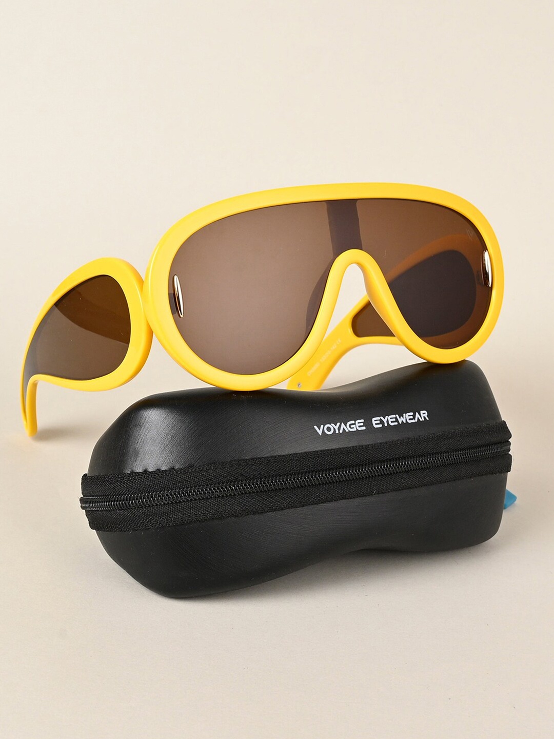 

Voyage Unisex Wayfarer Sunglasses with UV Protected Lens-3950MG4977, Brown