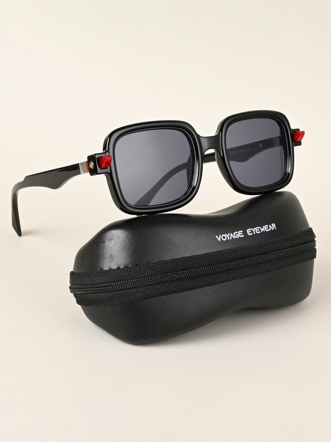 

Voyage Unisex Square Sunglasses with UV Protected Lens-23002MG4885, Black