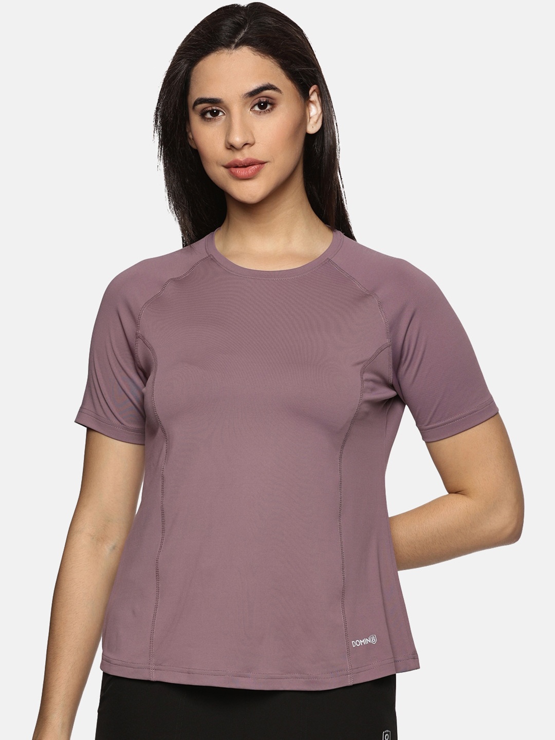 

Domin8 Women Breathable Quick Dry Regular Fit Sports T-Shirt, Purple
