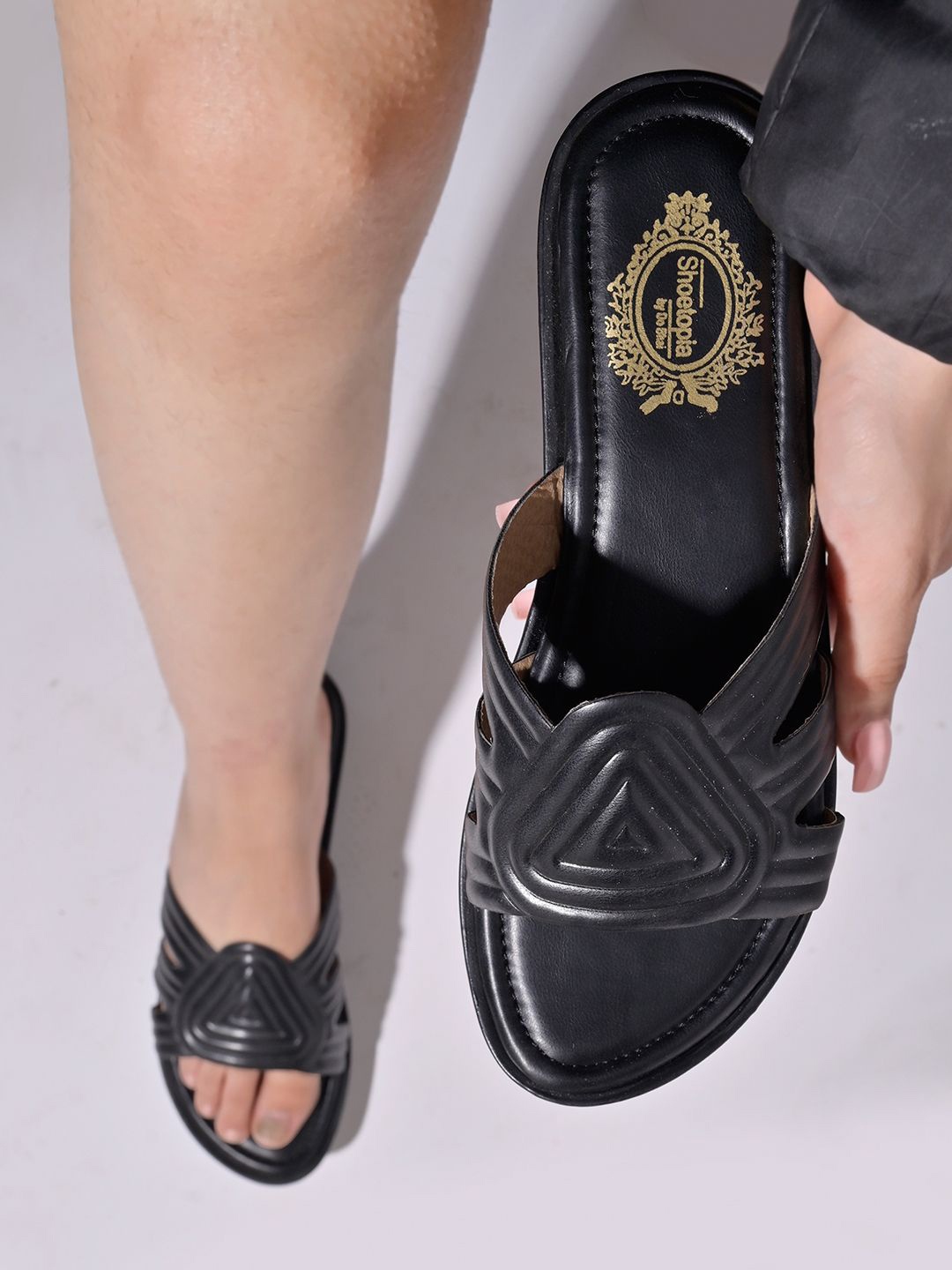 

Shoetopia Girls Open Toe Flatform Heels, Black