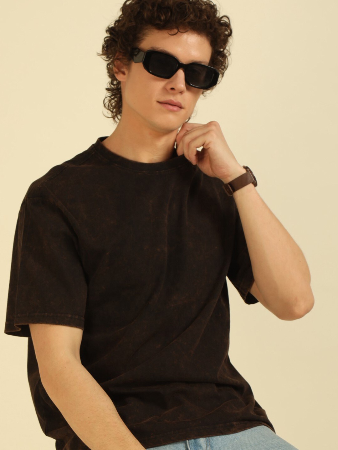 

recast Printed Cotton Oversized T-shirt, Black