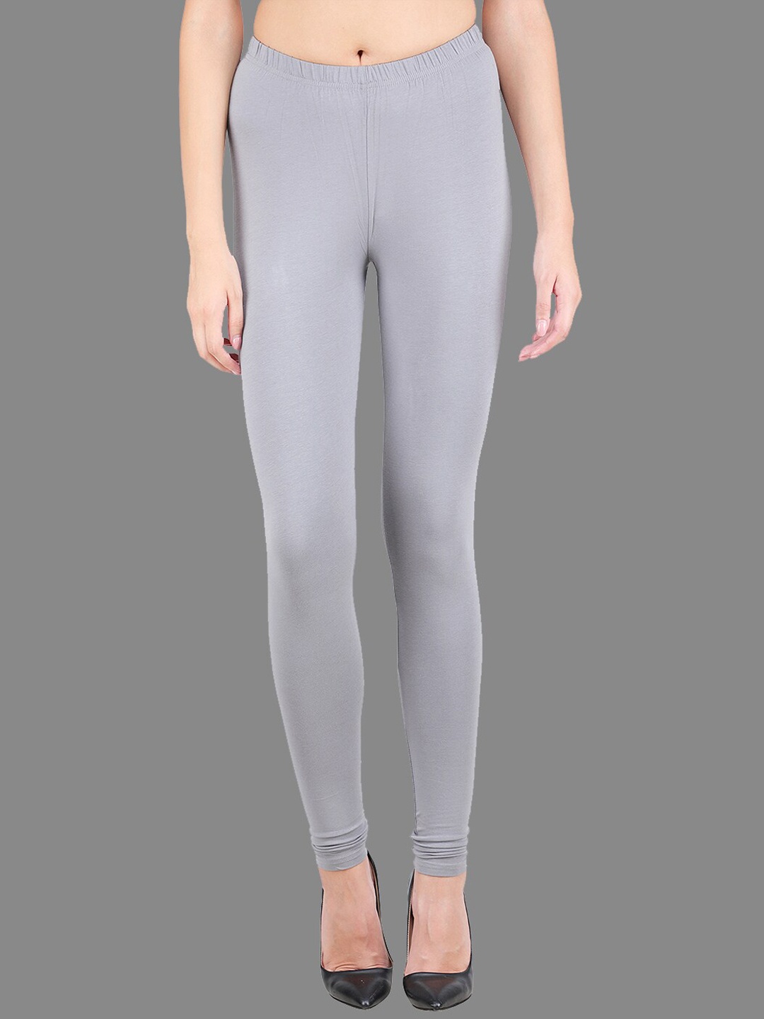 

FFU Women Cotton Spandex Full Length Legging, Grey