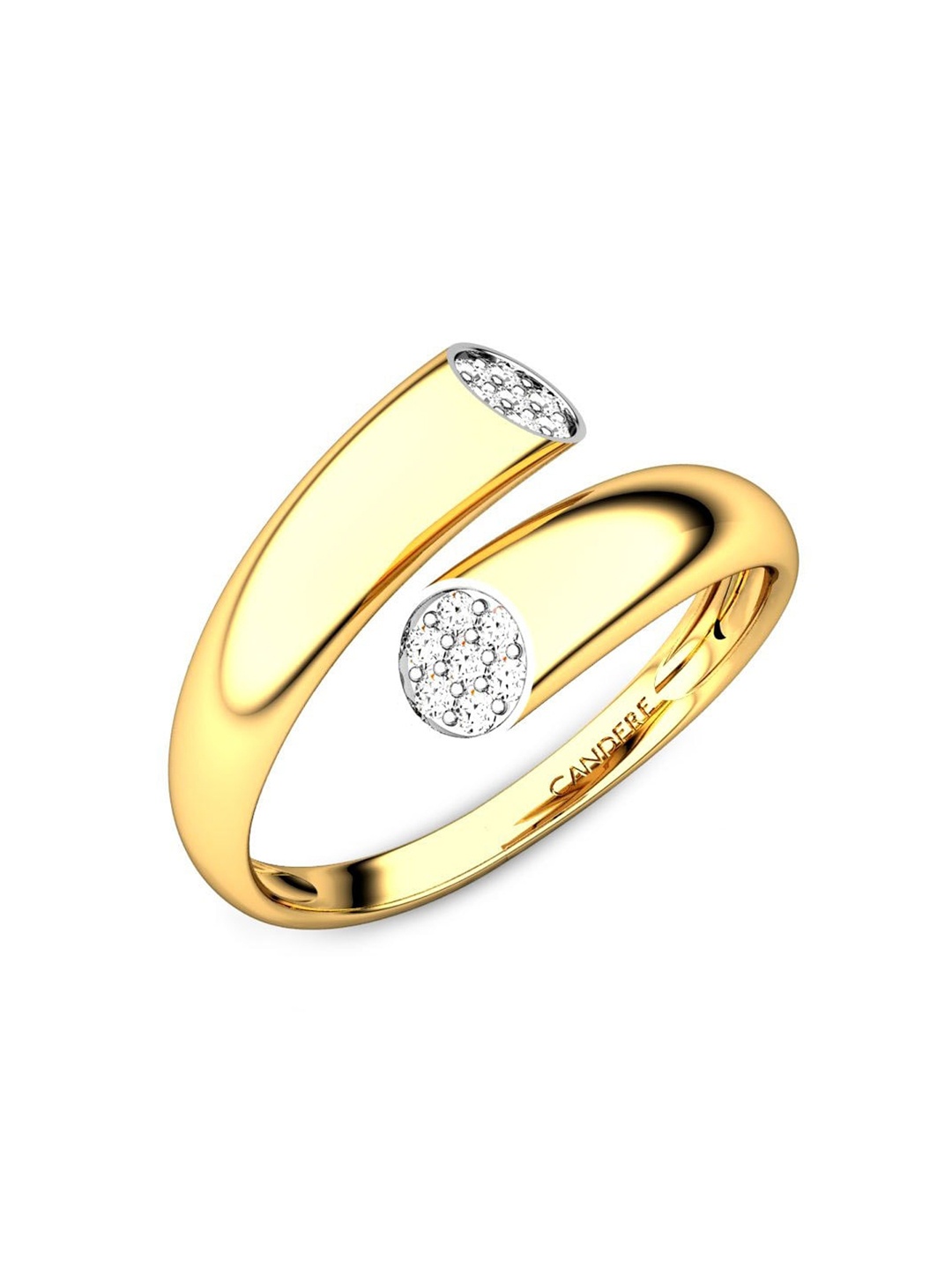 

CANDERE A KALYAN JEWELLERS COMPANY 22KT (916) Gold Cubic Zirconia Studded Ring-3.28gm