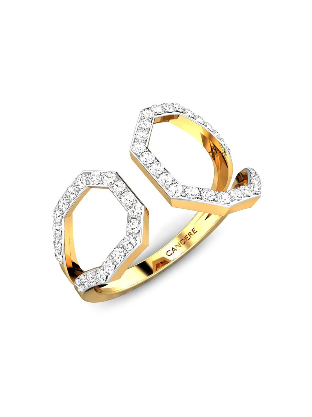 

CANDERE A KALYAN JEWELLERS COMPANY 22KT (916) Gold Cubic Zirconia Studded Ring-2.5 gm