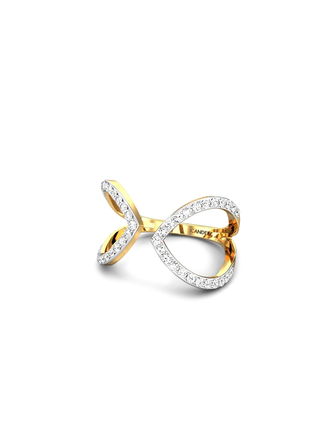 

CANDERE A KALYAN JEWELLERS COMPANY 22KT (916) Gold Cubic Zirconia Studded Ring- 2.19gm