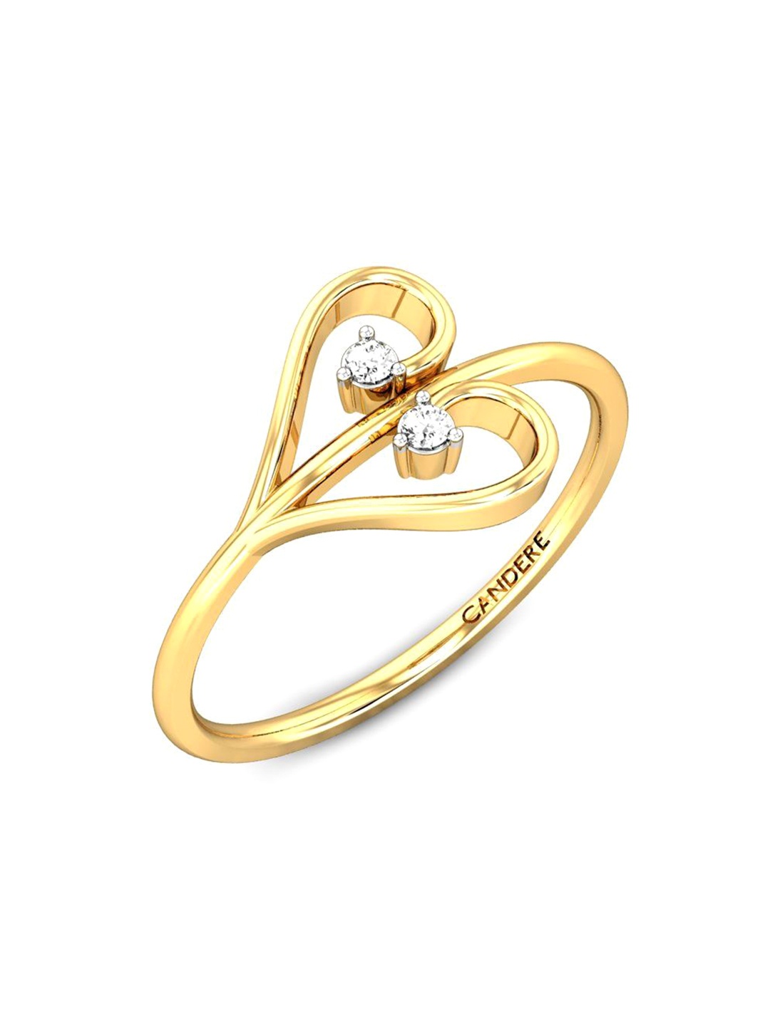 

CANDERE A KALYAN JEWELLERS COMPANY BIS Hallmark 22KT(916) Gold CZ Studded Ring-1.8gm