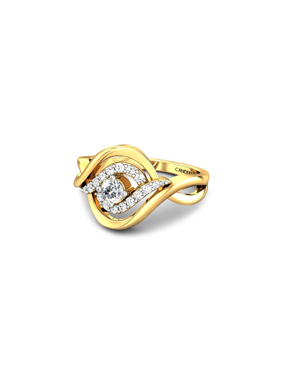 

CANDERE A KALYAN JEWELLERS COMPANY BIS Hallmark 18KT (750) Gold CZ Studded Ring-3.77gm