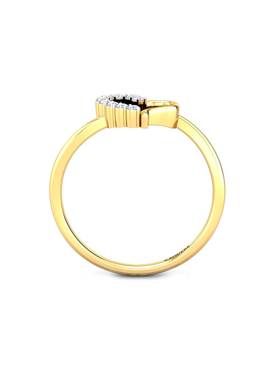 

CANDERE A KALYAN JEWELLERS COMPANY 22KT (916) Gold Cubic Zirconia Studded Ring-2.18gm