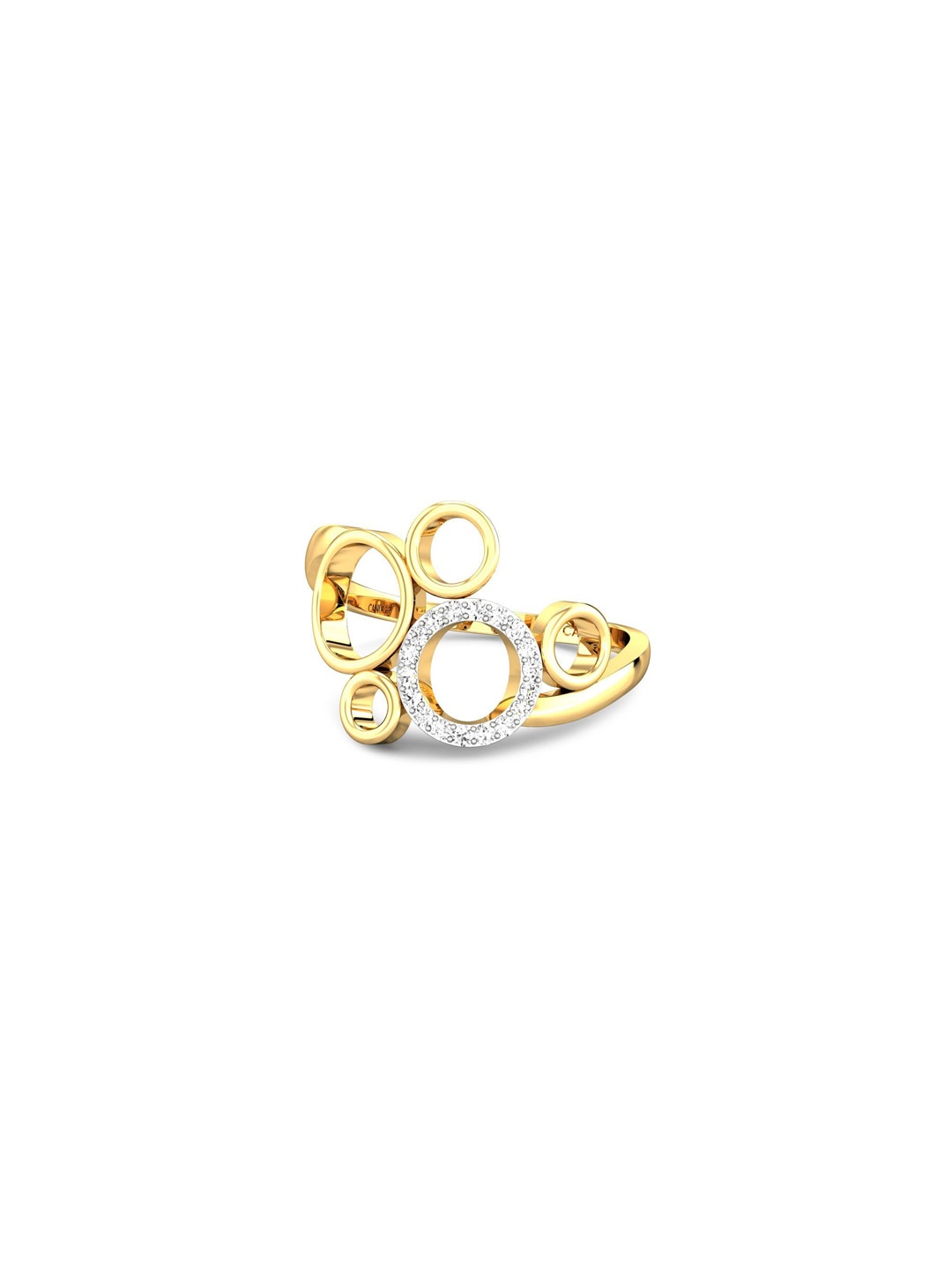 

CANDERE A KALYAN JEWELLERS COMPANY 14KT (585) Gold Cubic Zirconia Finger Ring-2.28 gm