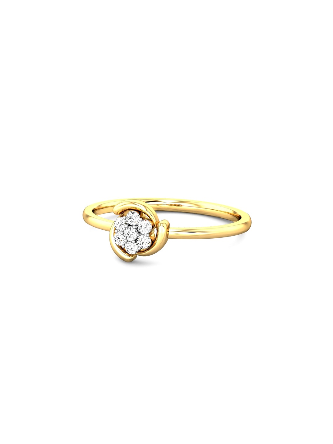 

CANDERE A KALYAN JEWELLERS COMPANY 18KT (750) Gold Cubic Zirconia Studded Ring-1.63 gm