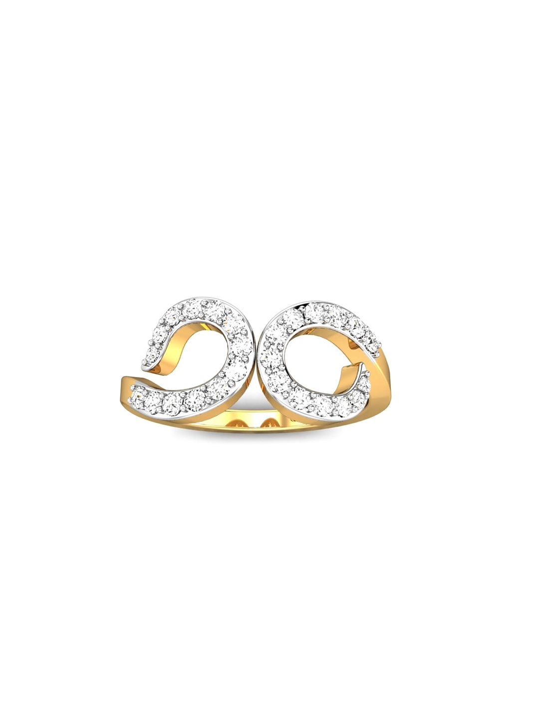 

CANDERE A KALYAN JEWELLERS COMPANY 18KT(750) Gold CZ Studded Finger Ring- 2.72gm