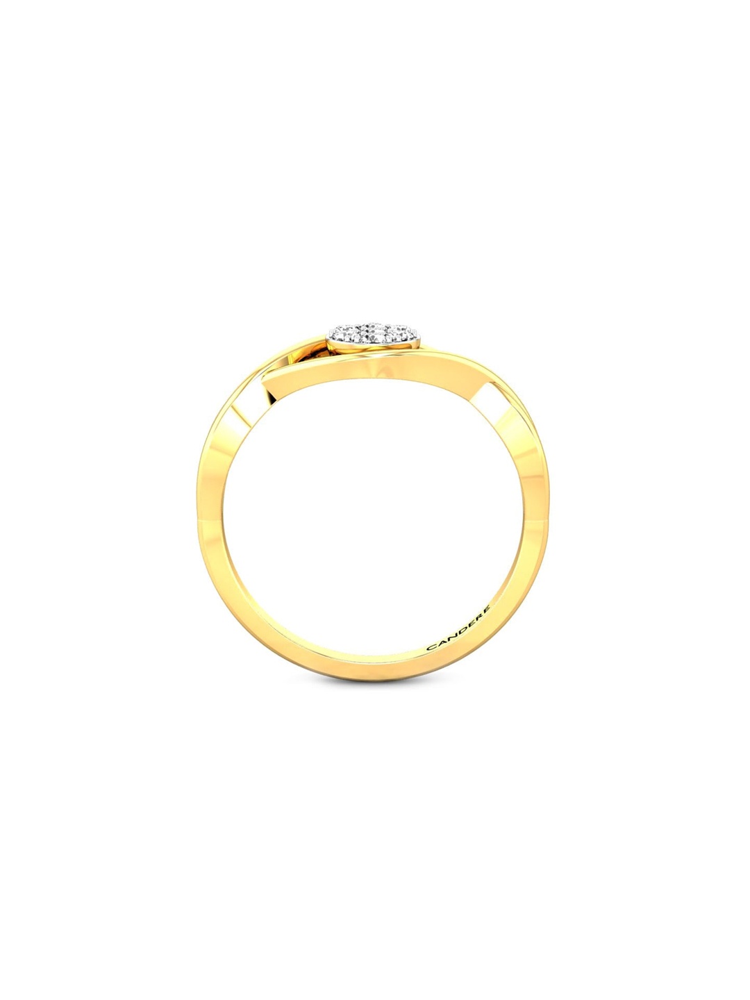 

CANDERE A KALYAN JEWELLERS COMPANY 18KT (750) Gold Cubic Zirconia Studded Ring-2.28gm