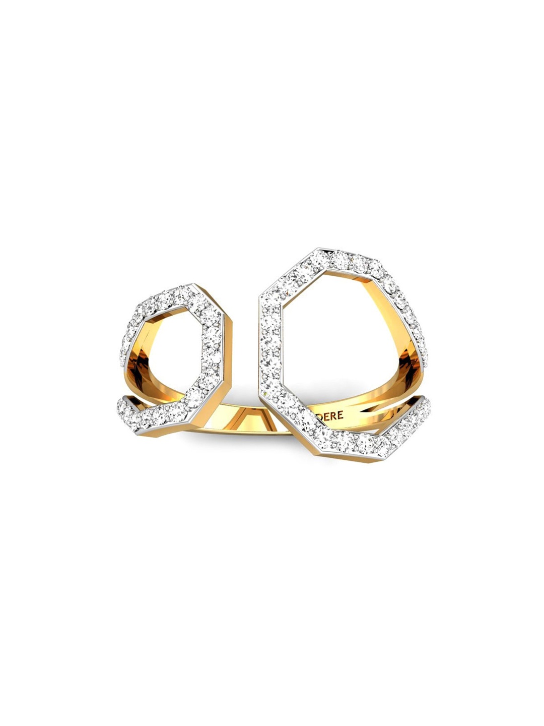 

CANDERE A KALYAN JEWELLERS COMPANY BIS Hallmark 18KT (750) Gold CZ Studded Ring-1.81gm
