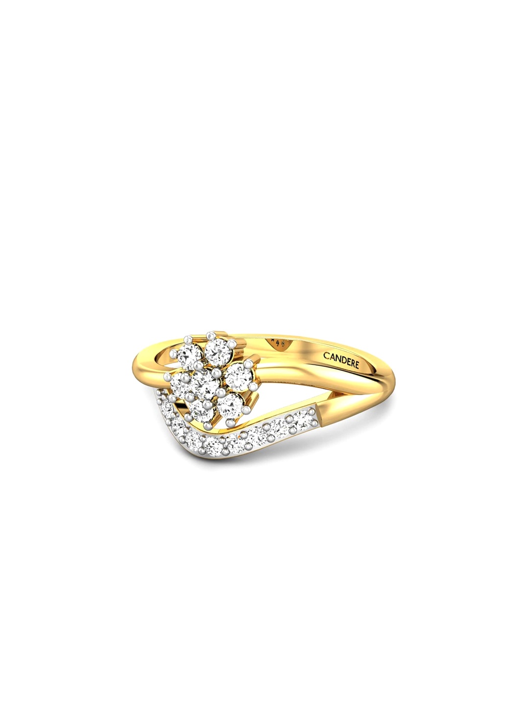 

CANDERE A KALYAN JEWELLERS COMPANY 22KT (916) Gold Cubic Zirconia Studded Ring- 2.92gm