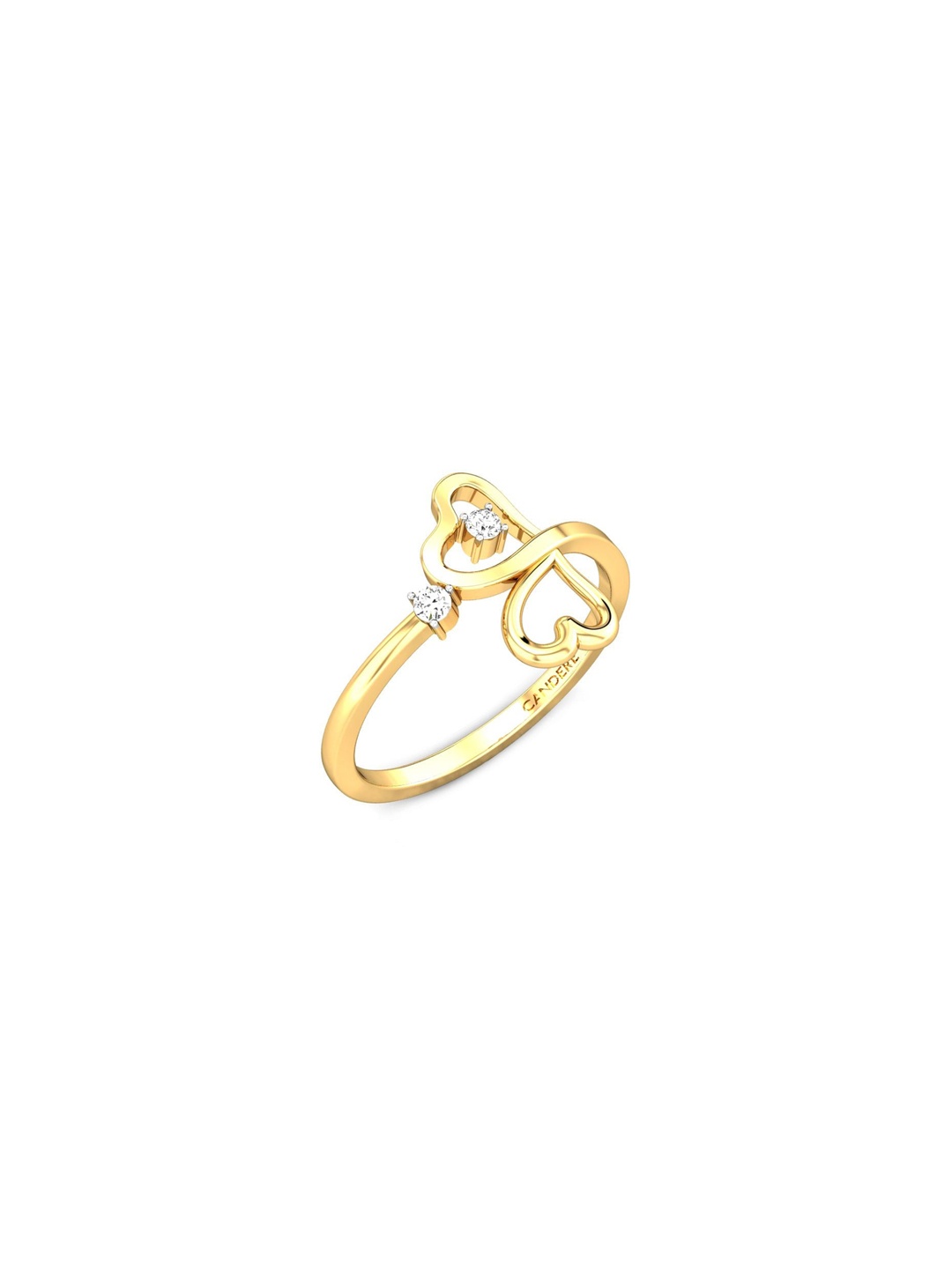 

CANDERE A KALYAN JEWELLERS COMPANY BIS Hallmark 14KT (585) Gold CZ Studded Ring-1.5gm