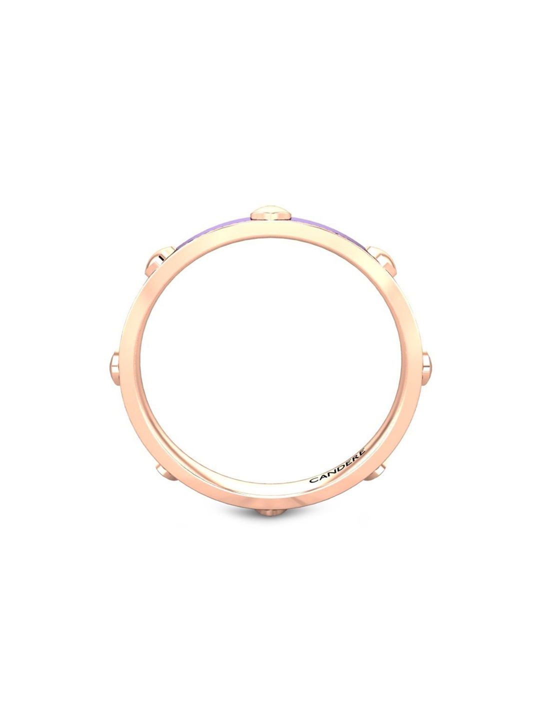 

CANDERE A KALYAN JEWELLERS COMPANY 14KT (585) Rose Gold Finger Ring- 0.98gm