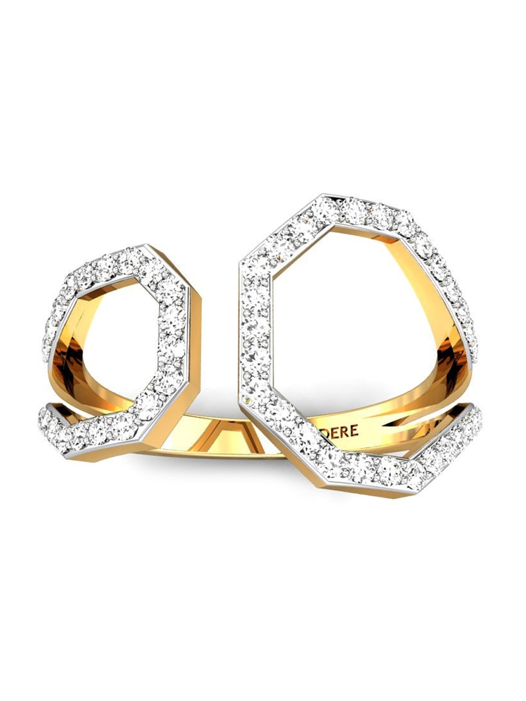 

CANDERE A KALYAN JEWELLERS COMPANY BIS Hallmark 22KT (916) Gold CZ Studded Ring-2.07gm