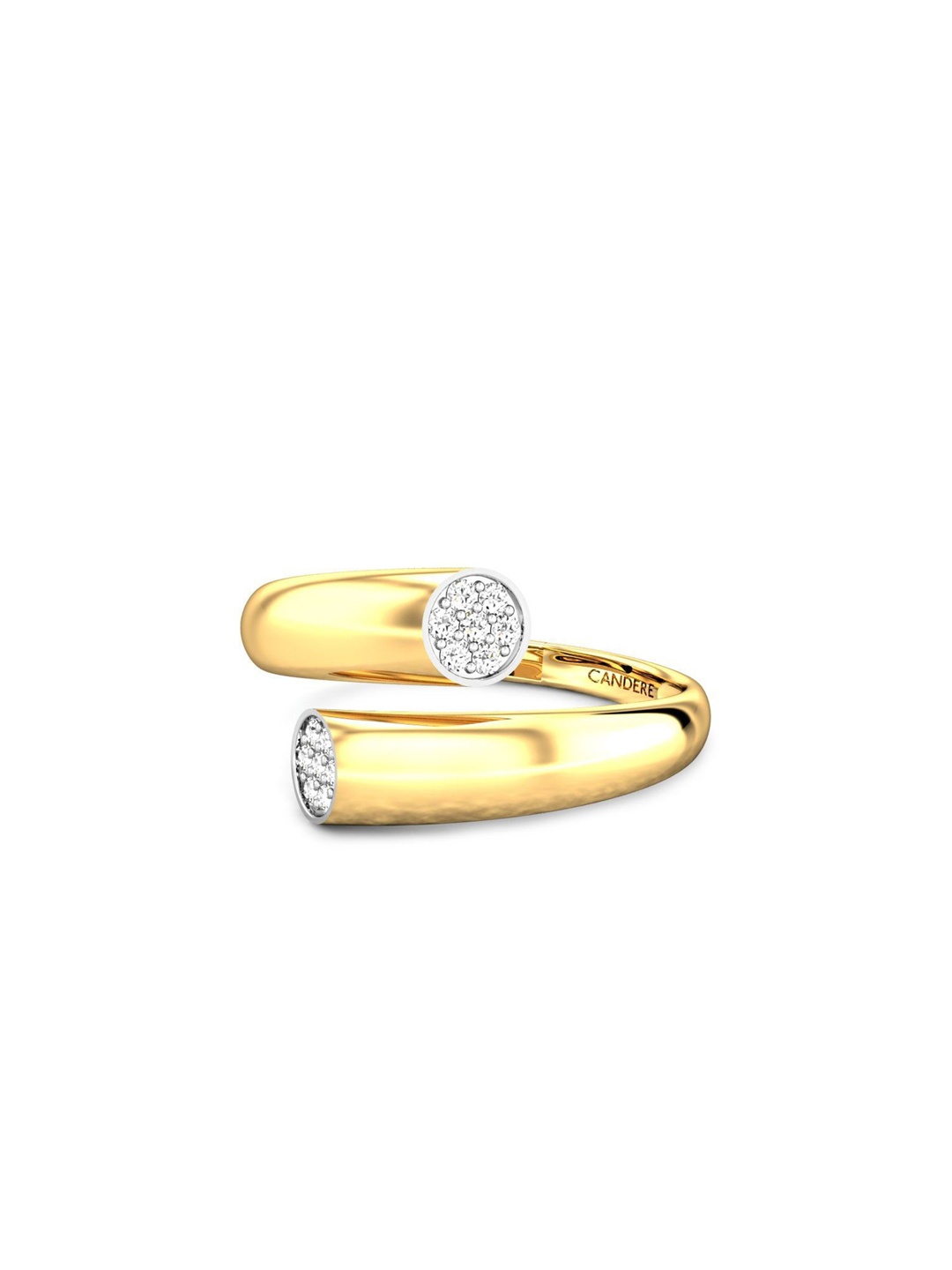 

CANDERE A KALYAN JEWELLERS COMPANY 14KT (585) Gold Cubic Zirconia Finger Ring-2.34 gm
