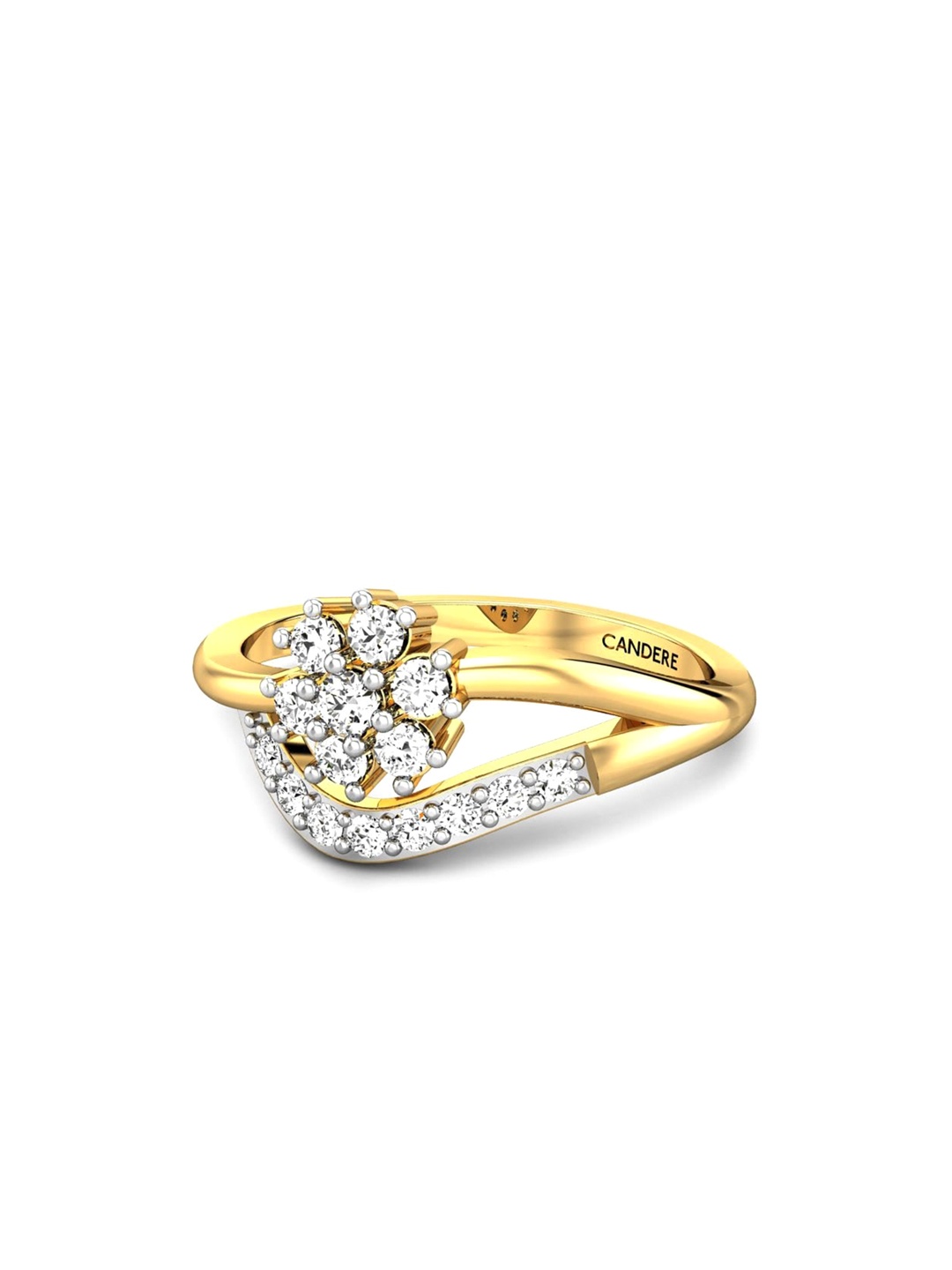 

CANDERE A KALYAN JEWELLERS COMPANY BIS Hallmark 22KT (916) Gold CZ-Studded Ring-2.82gm