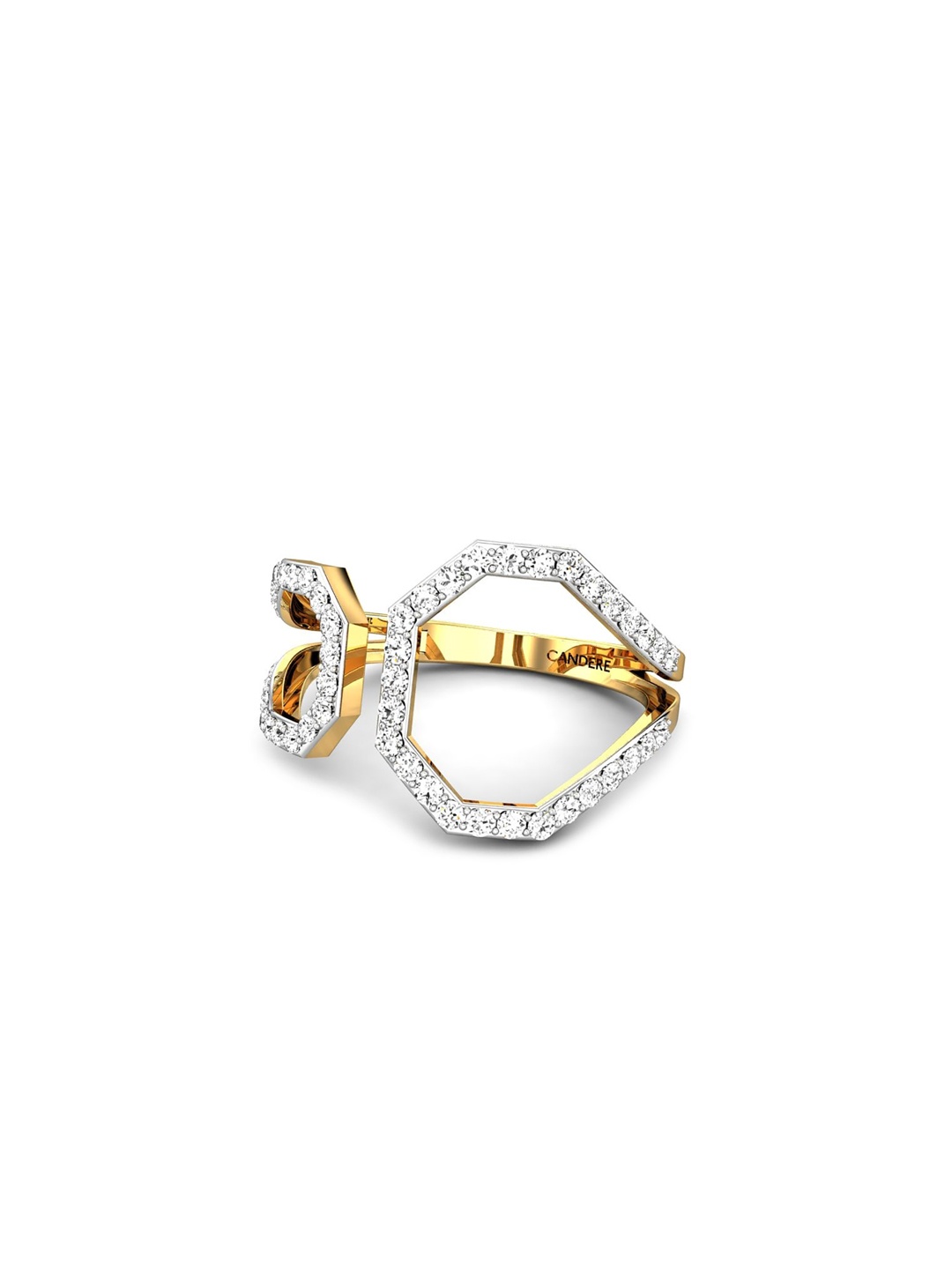 

CANDERE A KALYAN JEWELLERS COMPANY 22KT (916) CZ Studded Gold Finger Ring-2.03gm
