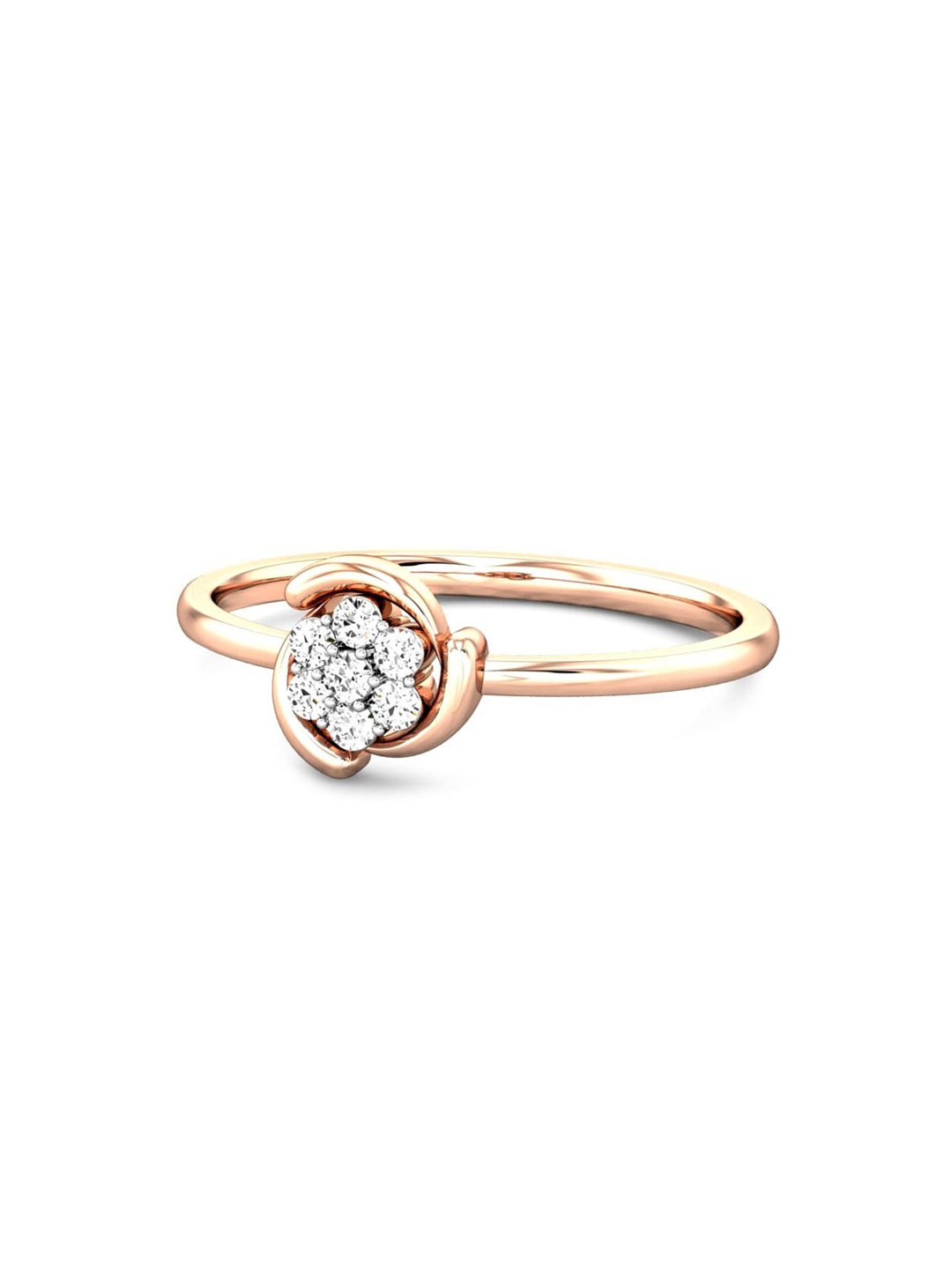 

CANDERE A KALYAN JEWELLERS COMPANY BIS Hallmark 14KT(585) Rose Gold CZ Studded Ring-1.52gm