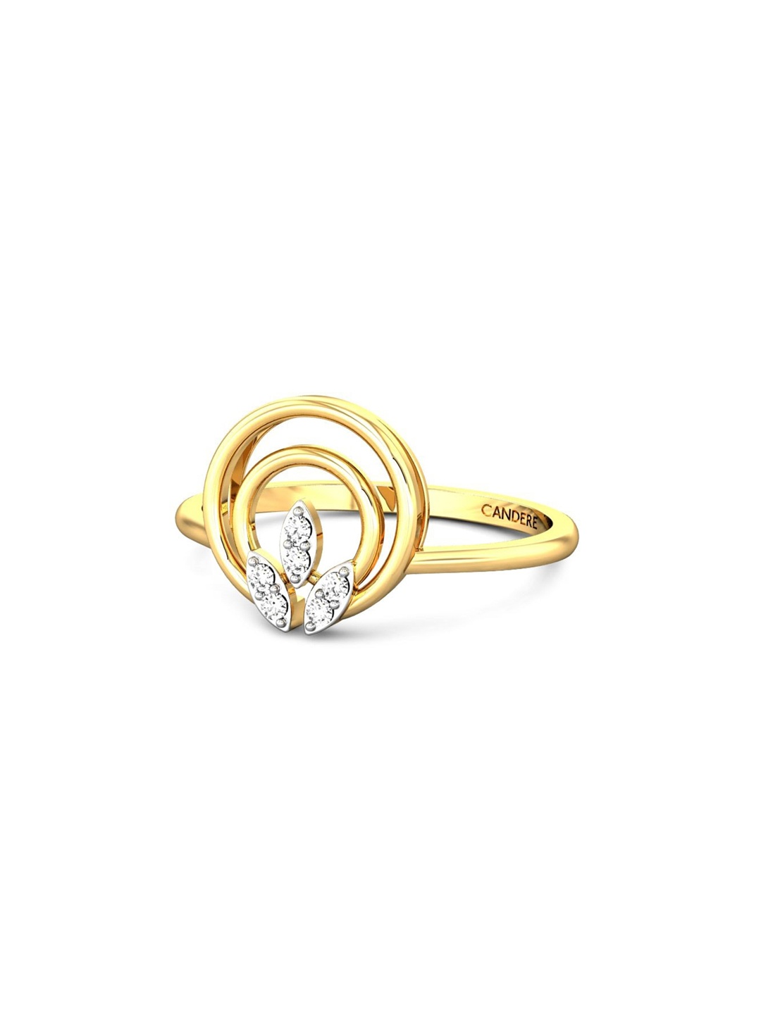 

CANDERE A KALYAN JEWELLERS COMPANY BIS Hallmark 22KT (916) Gold CZ Studded Ring-2.45gm