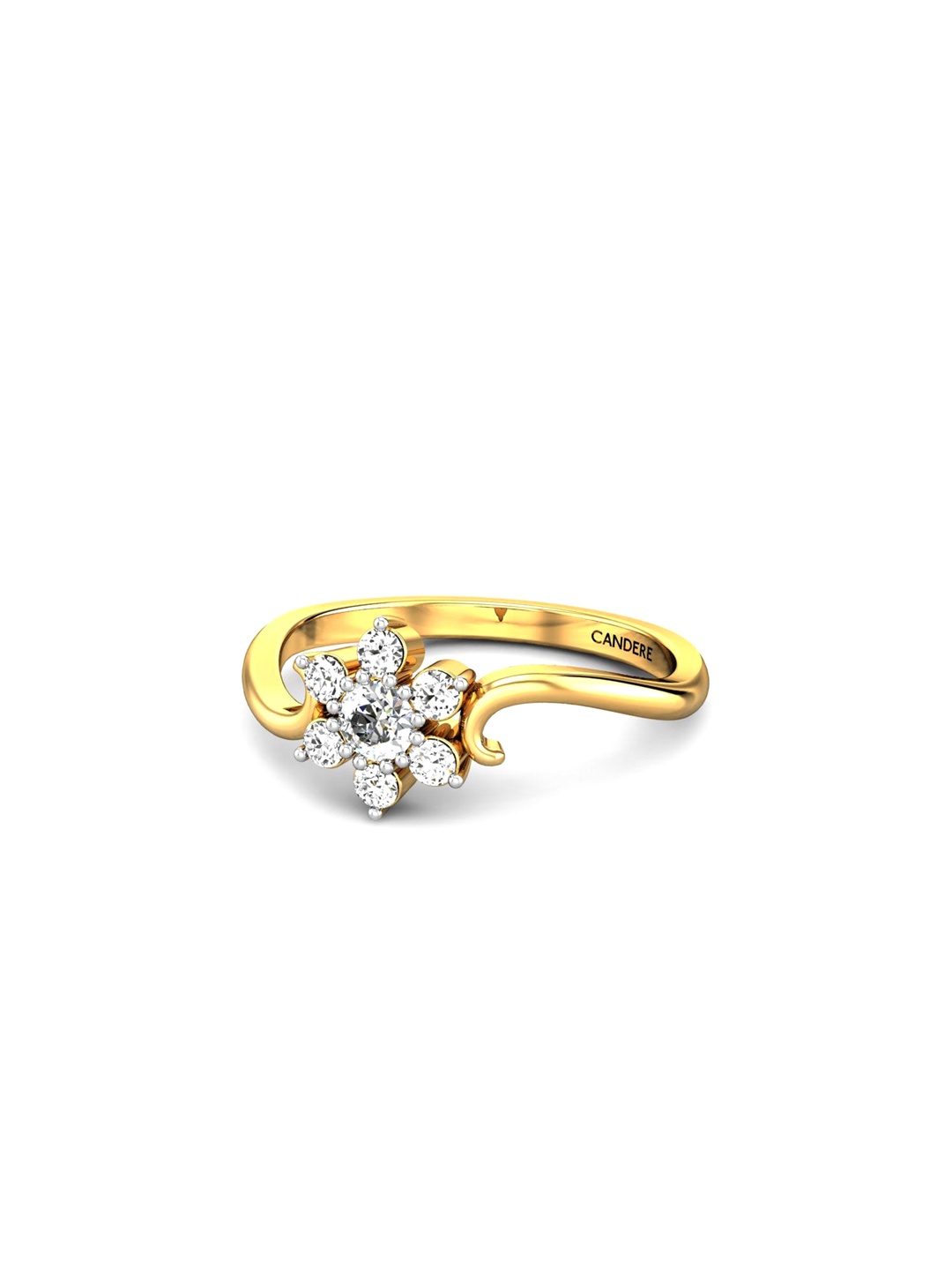 

CANDERE A KALYAN JEWELLERS COMPANY BIS Hallmark 22KT(916) Gold CZ Studded Ring-2.28gm