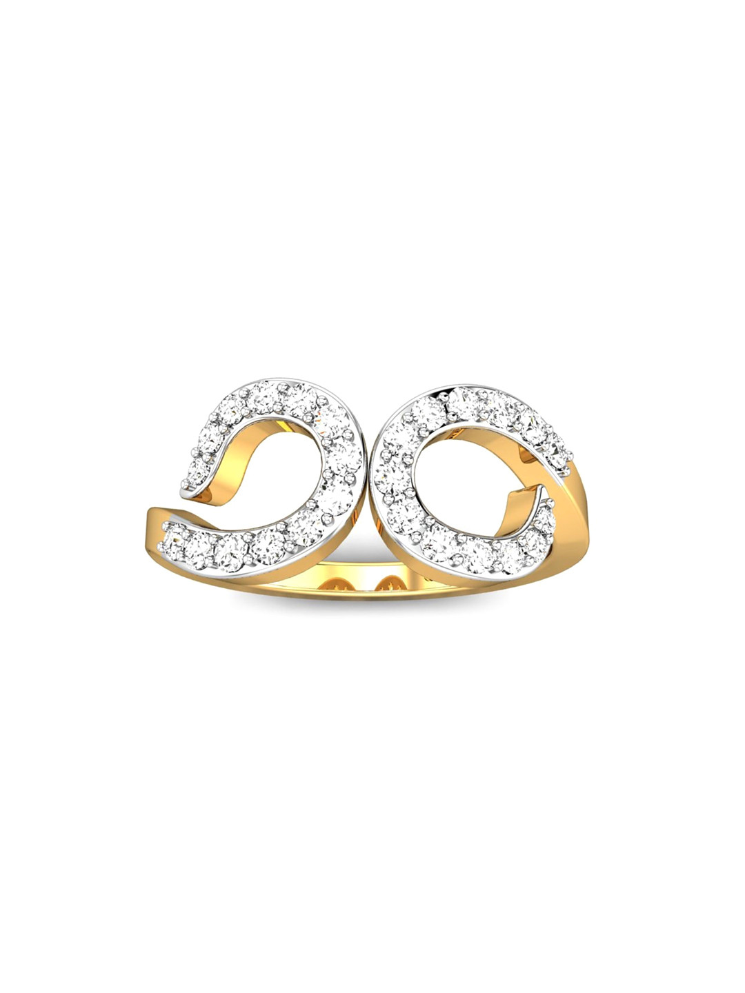 

CANDERE A KALYAN JEWELLERS COMPANY 22KT (916) Gold Cubic Zirconia Studded Ring-3.17 gm