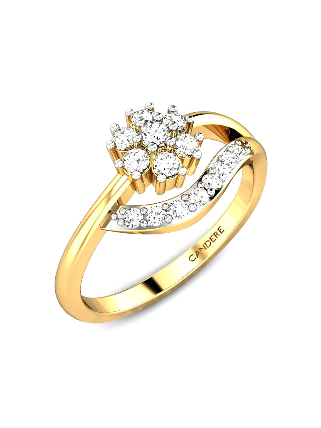 

CANDERE A KALYAN JEWELLERS COMPANY BIS Hallmark 22KT(916) Gold CZ Studded Ring-2.47gm