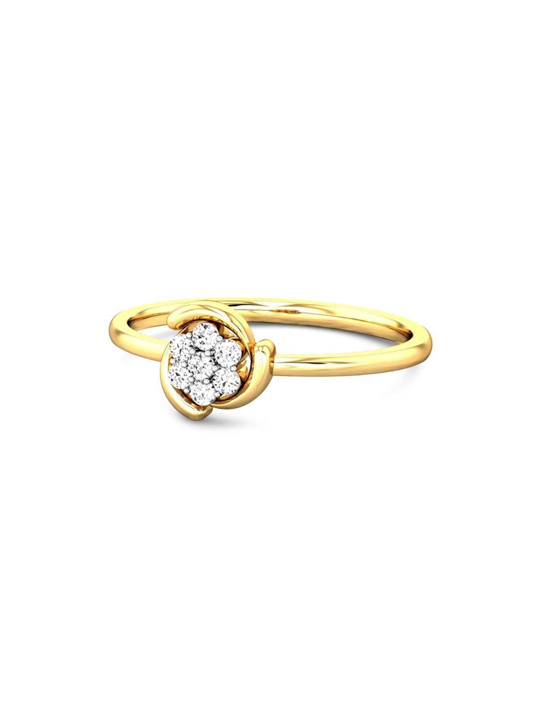 

CANDERE A KALYAN JEWELLERS COMPANY 18KT (750) Gold Cubic Zirconia Studded Ring-1.67 gm