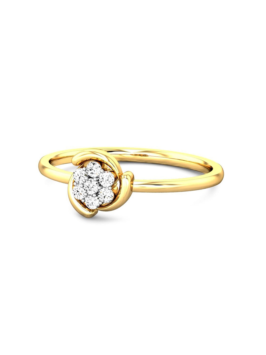 

CANDERE A KALYAN JEWELLERS COMPANY 14KT (585) Gold Cubic Zirconia Studded Ring-1.57 gm