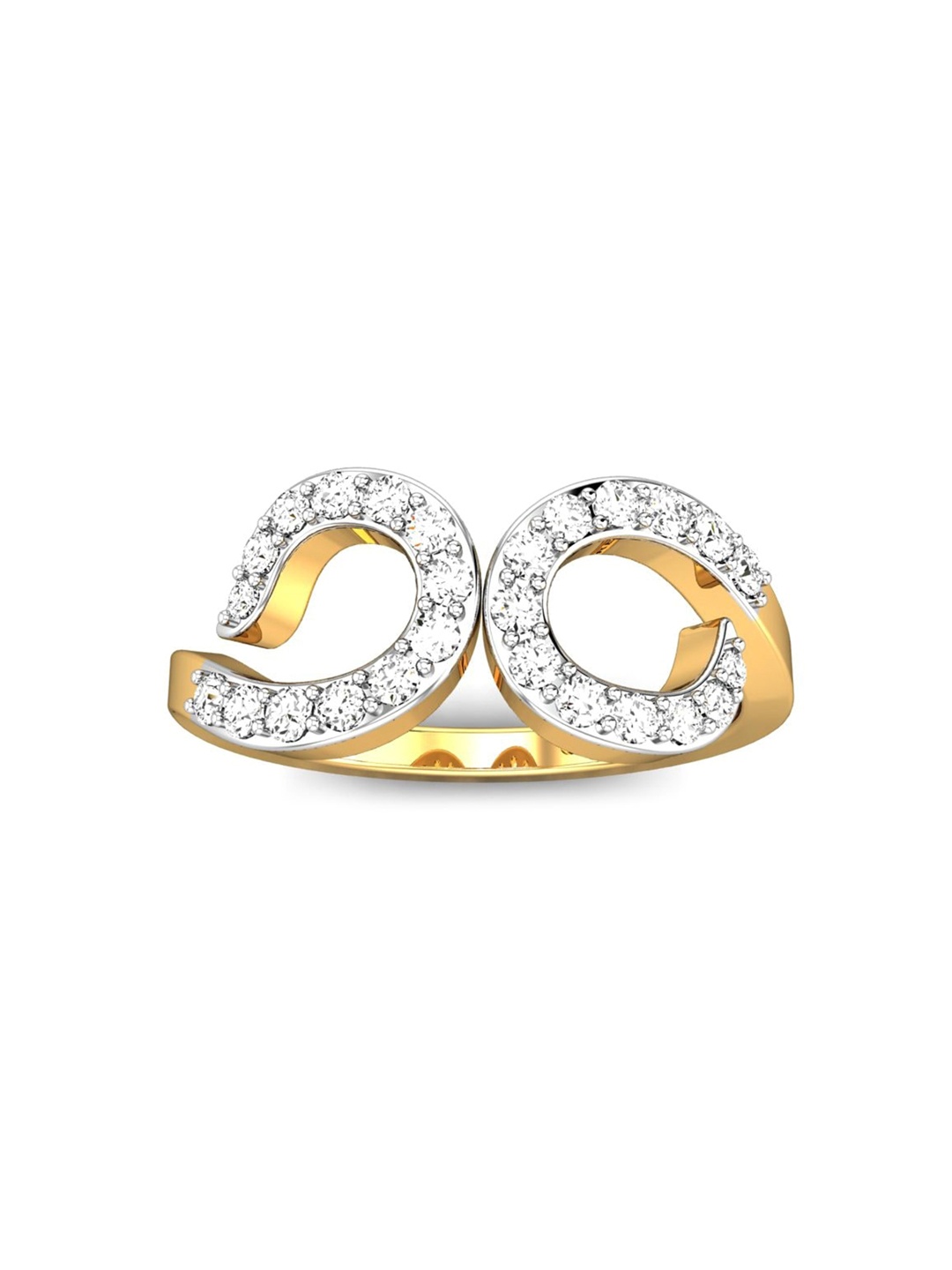 

CANDERE A KALYAN JEWELLERS COMPANY 18KT (750) Gold Cubic Zirconia Studded Ring-2.49gm