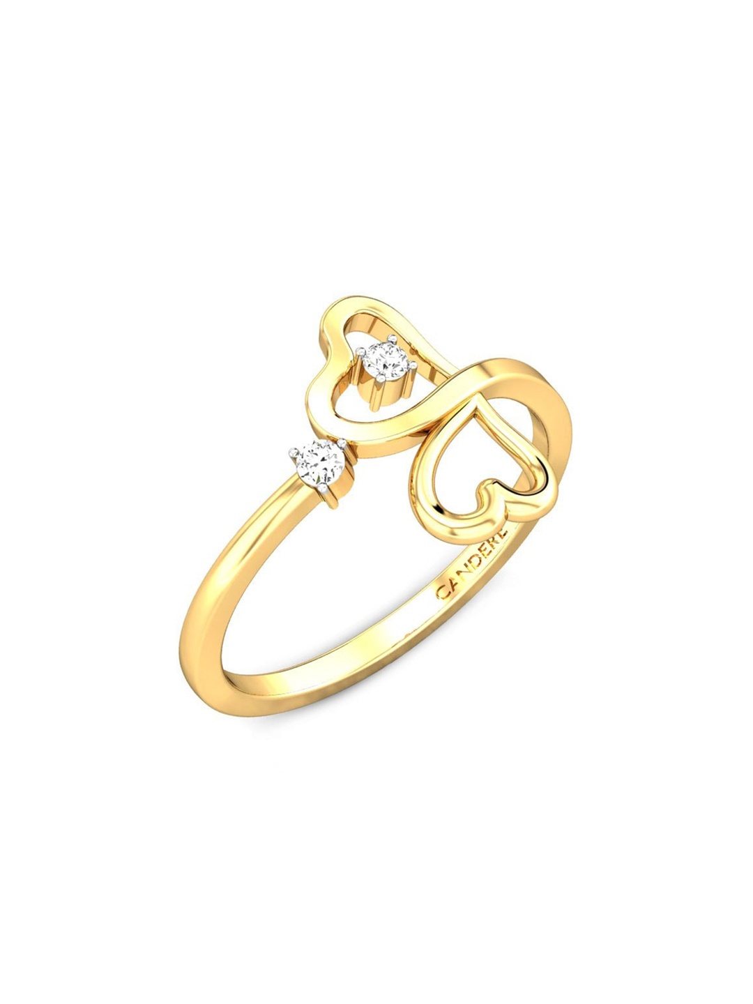 

CANDERE A KALYAN JEWELLERS COMPANY 22KT (916) Gold Cubic Zirconia Studded Ring-2.09 gm