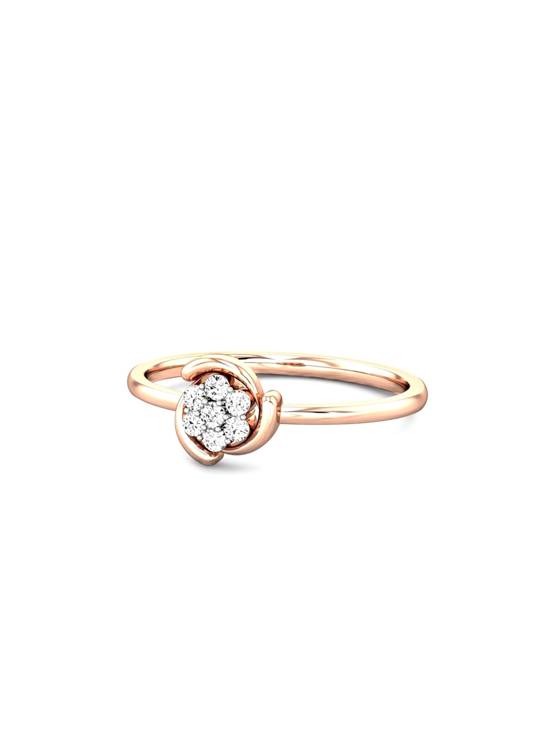 

CANDERE A KALYAN JEWELLERS COMPANY 18KT (750) Rose Gold Cubic Zirconia Finger Ring-1.76 gm