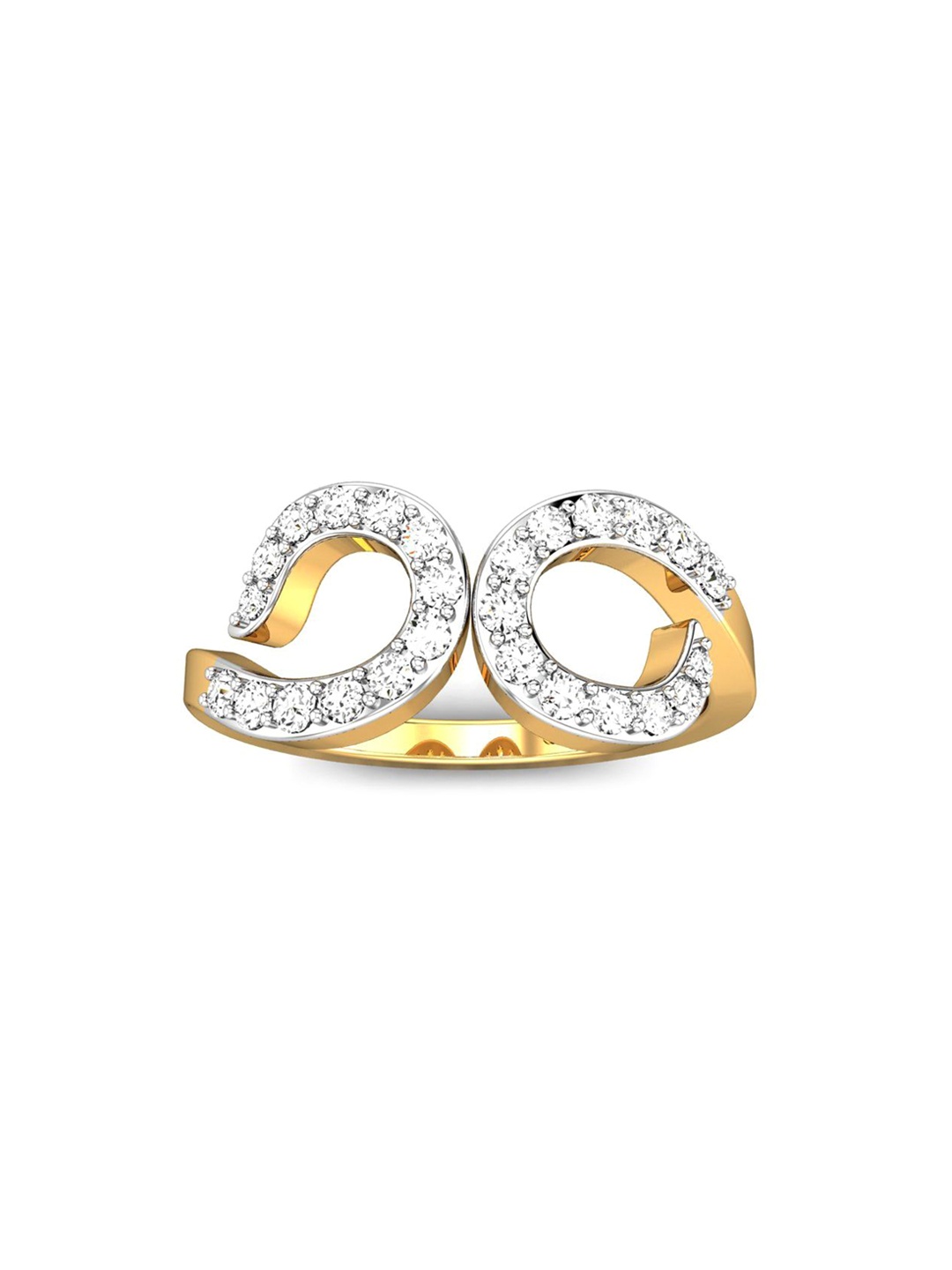 

CANDERE A KALYAN JEWELLERS COMPANY 22KT (916) Gold Cubic Zirconia Studded Ring-2.63 gm