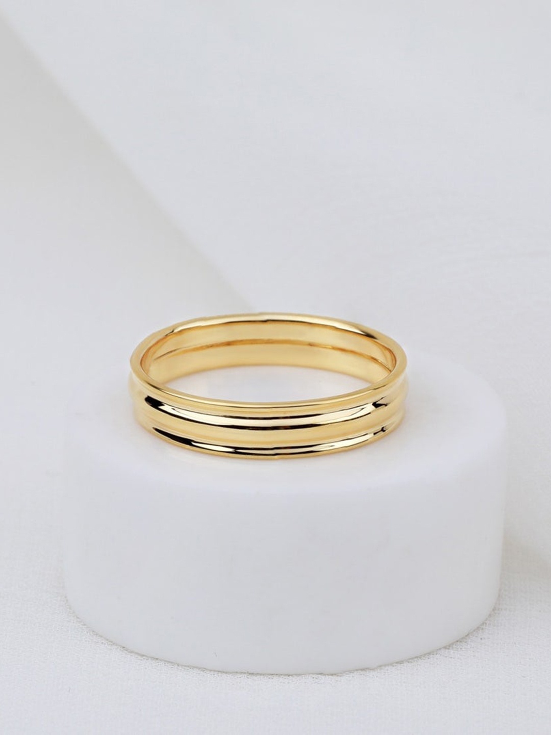 

CANDERE A KALYAN JEWELLERS COMPANY BIS Hallmark Men 18KT (750) Gold Band Ring-1.67 gm