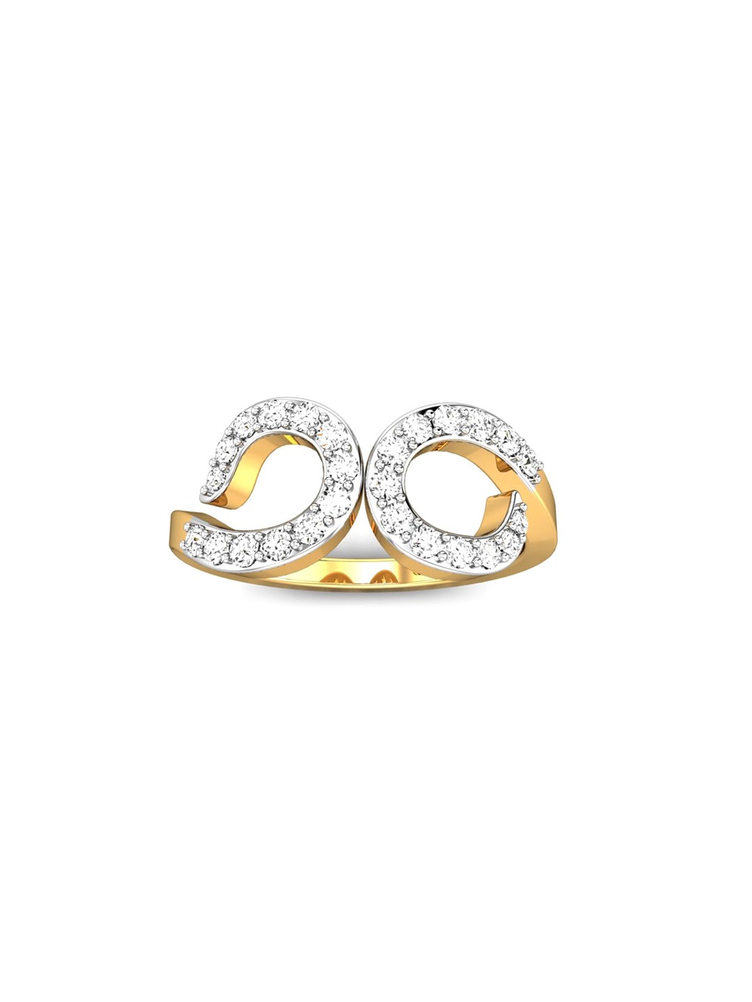 

CANDERE A KALYAN JEWELLERS COMPANY 18KT (750) Gold CZ Studded Ring-2.31gm