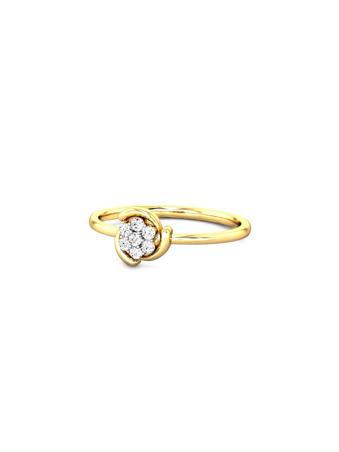 

CANDERE A KALYAN JEWELLERS COMPANY 14KT (585) Gold Cubic Zirconia Studded Ring-1.26 gm