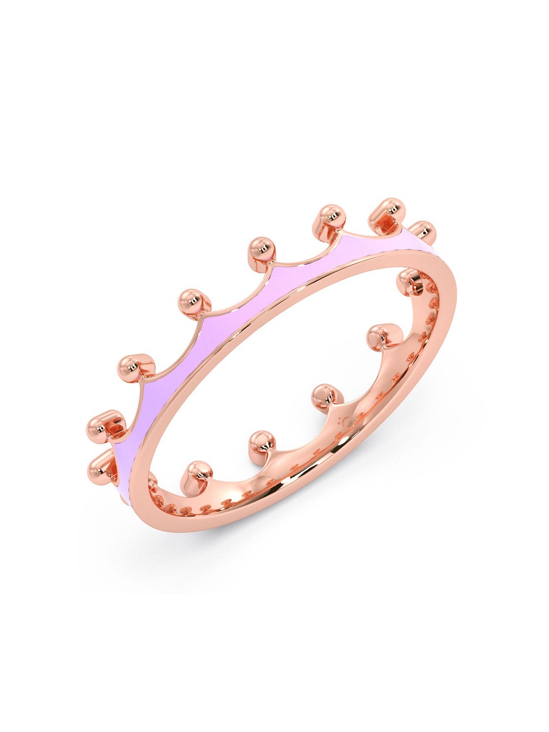 

CANDERE A KALYAN JEWELLERS COMPANY 14KT (585) Gold Finger Ring- 1.05gm, Rose gold