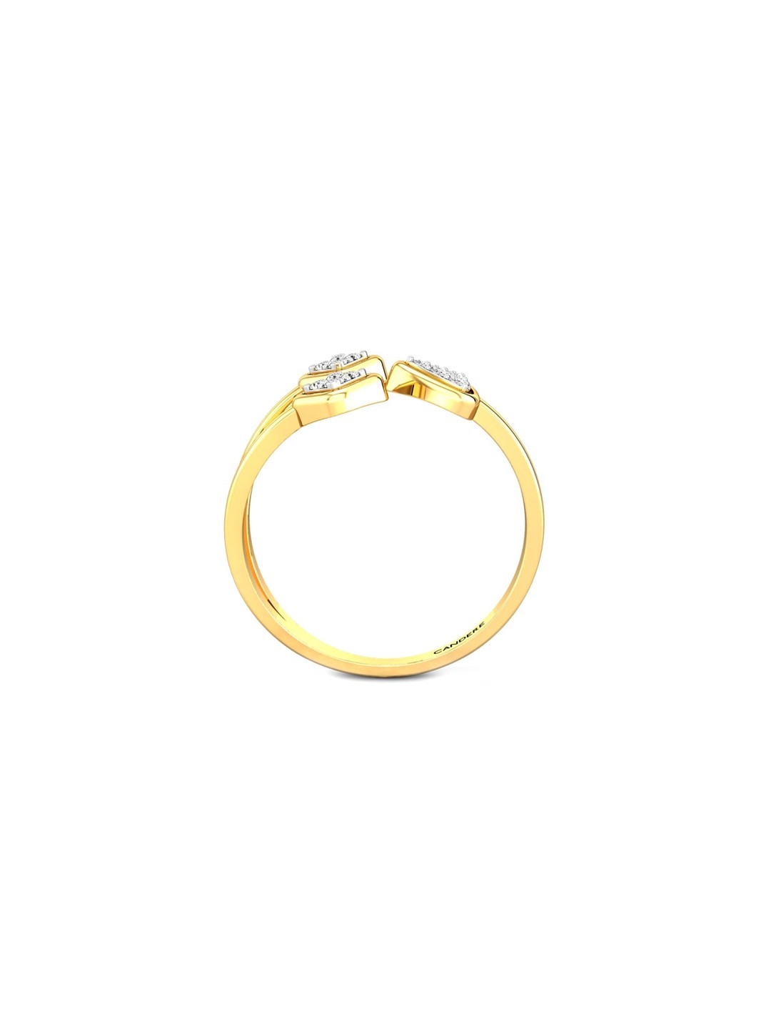 

CANDERE A KALYAN JEWELLERS COMPANY 18KT (750) Gold Cubic Zirconia Studded Ring-2.29 gm